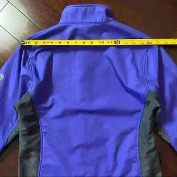 The North  Face Jacket Fleece Lined Soft Shell Purple Grey Size Medium - Picture 10 of 16
